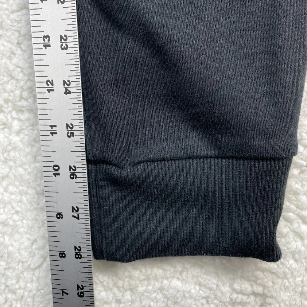 Sketchers Sweatpants Mens Medium Black Cotton Blend Elastic Waist Cuffs Pockets